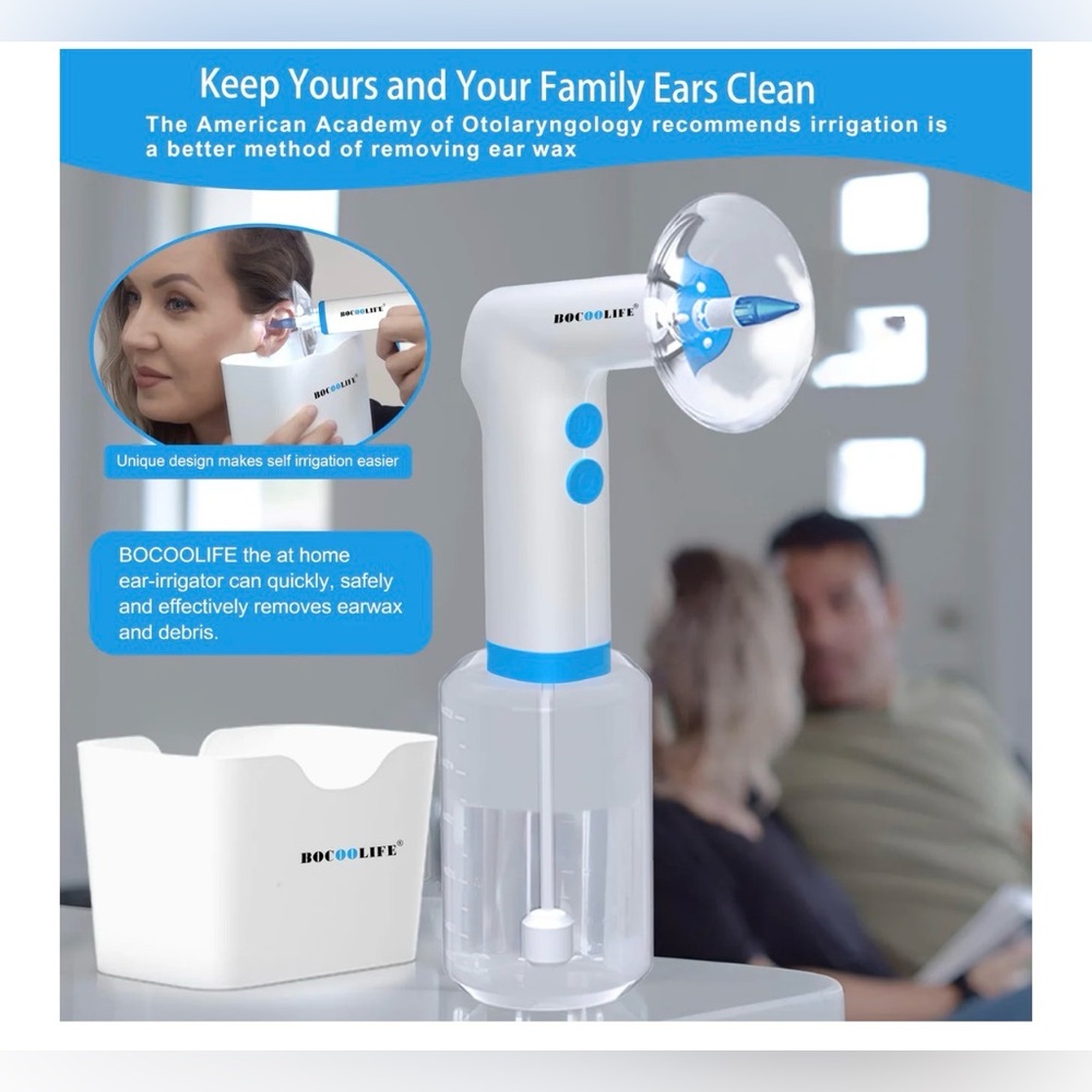 BOCOOLIFE Electric Ear Wax Removal Kit - Ears Cleaner with Irrigation System